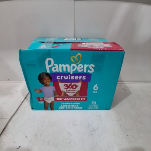 76PK PAMPERS CRUISERS 100% LEAKPROOF 360° GAP-FREE FIT DIAPERS - SIZE 6 image 3