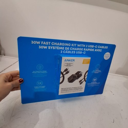 4PC ANKER CHARGER WITH USB-C TO USB-C CABLE - 30W - BLACK (MODEL: 8781600) image 3