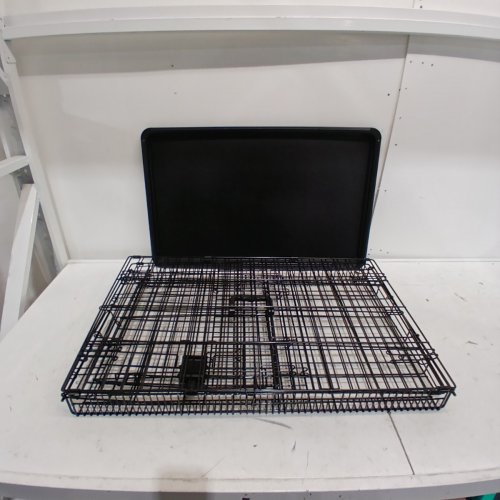 AMAZON BASICS FOLDABLE METAL WIRE DOG CRATE WITH TRAY - 30" X 19" X 21" - BLACK image 2