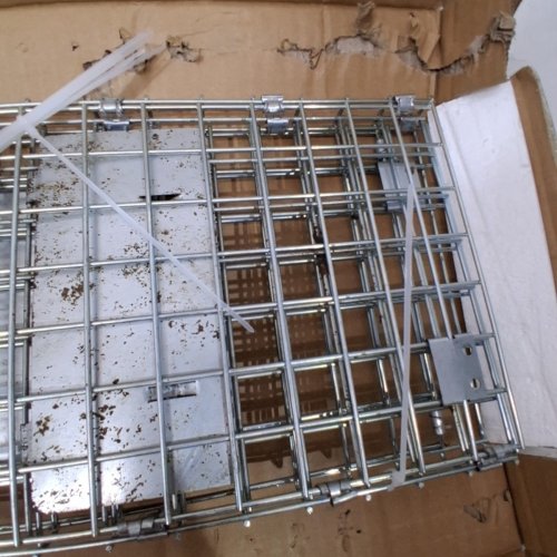HUMANE GALVANIZED IRON ANIMAL TRAP - 24" X 8" X 8" - SILVER (MODEL: LB-18) image 3