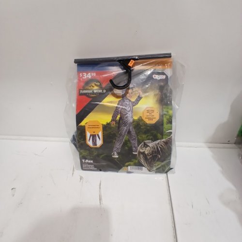 BOYS DISGUISE JURASSIC PARK T-REX COSTUME - MEDIUM (8-10) - GREY image 2