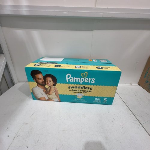 100PK PAMPERS SWADDLERS 100% LEAKPROOF DISPOSABLE BABY DIAPERS - SIZE 5 image 4