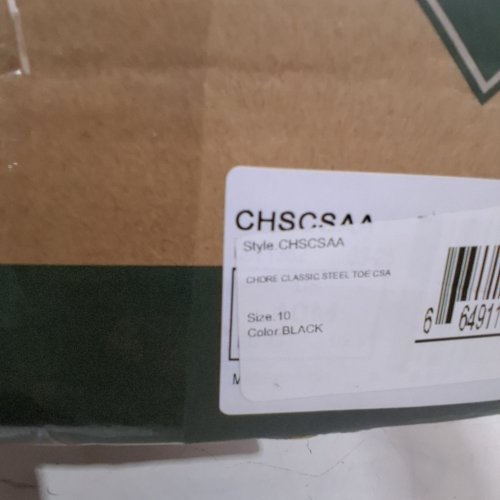 MEN'S MUCK CHORE CLASSIC STEEL TOE CSA - SIZE 10 - BLACK (STYLE: CHSCSAA) image 5