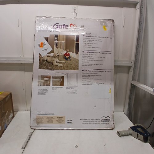 MIDWEST WALK-THRU METAL SAFETY PET GATE - 39" X 29.5" TO 38" - WHITE (MODEL: 2939SW) image 4