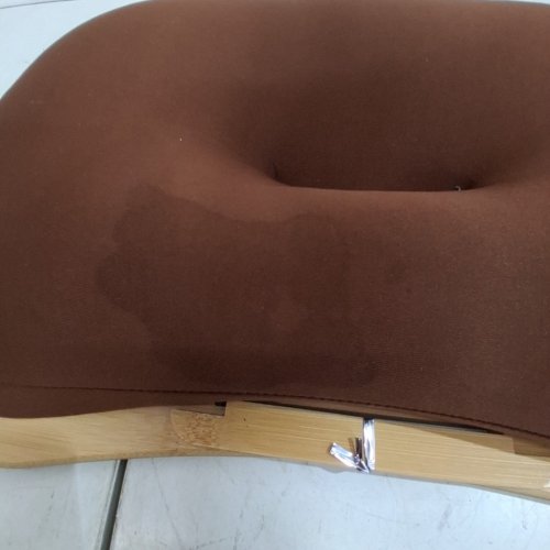 PORTABLE LAPTOP TABLE WITH CUSHION - 18.5" X 11.8" - NATURAL/BROWN image 3