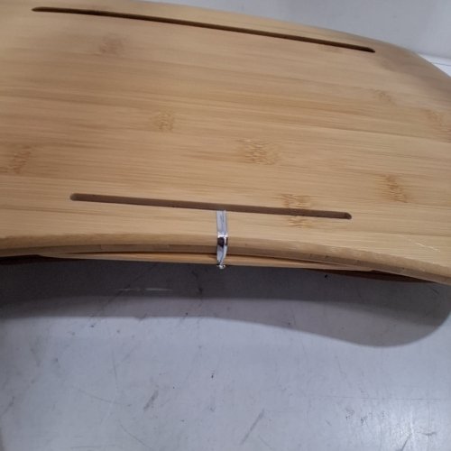 PORTABLE LAPTOP TABLE WITH CUSHION - 18.5" X 11.8" - NATURAL/BROWN image 5