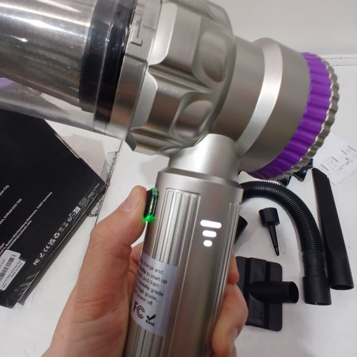 4-IN-1 ORTINY CORDLESS WIRELESS VACUUM CLEANER - 300 ML -28000PA- SILVER AND PURPLE (MODEL: LT-128) image 2