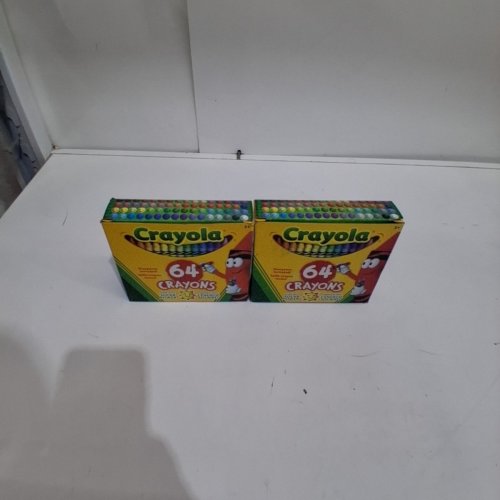 2 (64PK) CRAYOLA CRAYONS WITH SHARPENER - ASSORTED COLORS image 2