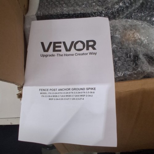 4PK VEVOR HEAVY DURT FENCE POST ANCHOR GROUND SPIKE REPAIR KIT - 34"X2" - BLACK (MODEL: WGF-2-34-4) image 3