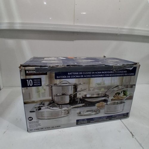 10PC KIRKLAND SIGNATURE 5-PLY CLAD STAINLESS STEEL COOKWARE - STAINLESS STEEL - (MODEL: 1119338) image 4