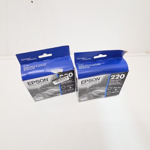 2 (2PK) EPSON 220 DURABRITE ULTRA INK STANDARD CAPACITY CARTRIDGES FOR SELECT WORKFORCE AND EXPRESSION HOME PRINTERS - BLACK (MODEL: T220120-D2) image 2