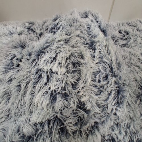 EHEYCIGA WASHABLE SHAGGY DOG BED - 41" X 27.5" X 3.5" - GREY image 3