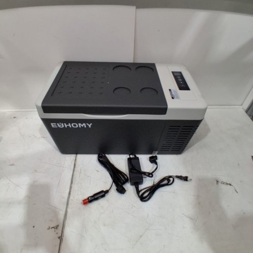 EUHOMY PORTABLE CAR REFRIGERATOR WITH APP CONTROL - 18L - 12V - FROM -4° TO 68°F - BLACK/GREY (MODEL: CFC-18 / CF004-18BL-CAEH) image 4