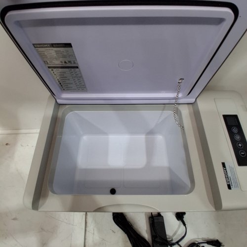 EUHOMY PORTABLE CAR REFRIGERATOR WITH APP CONTROL - 18L - 12V - FROM -4° TO 68°F - BLACK/GREY (MODEL: CFC-18 / CF004-18BL-CAEH) image 6