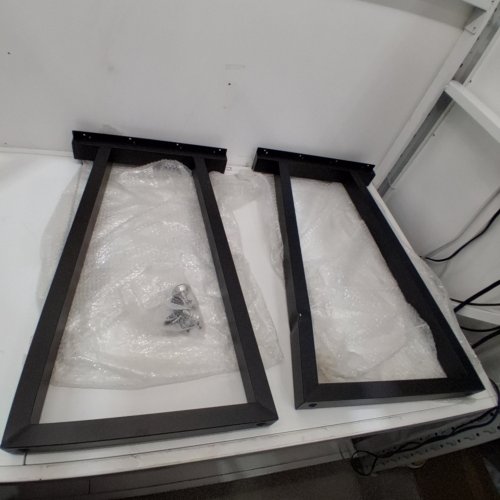 2PK TRAPEZOID TABLE LEGS - 28" X 15.75" - BLACK image 2