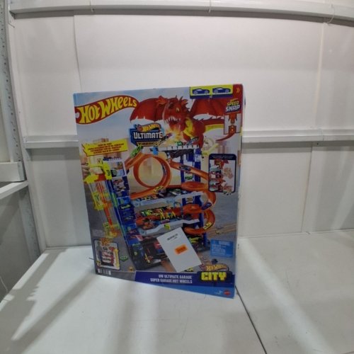 HOT WHEELS LET'S RACE CITY ULTIMATE GARAGE PLAYSET WITH 2 TOY CARS & STORAGE FOR 50+ CARS - MULTICOLOUR (MODEL: HKX48-9566) image 4