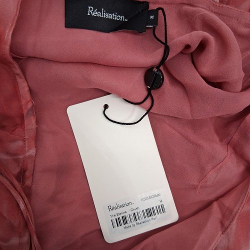 WOMEN'S RÉALISATION THE ELECTRA HALTER DRESS - MEDIUM - CRUSH image 4