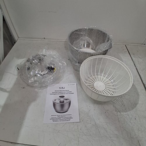 MIU HAND OPERATED DISHWASHER SAFE SALAD SPINNER - 6L - STAINLESS STEEL (MODEL: 2863207) image 2
