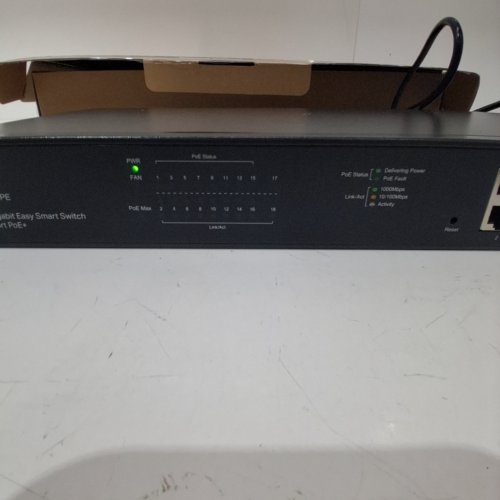 TP-LINK 18 PORT GIGABIT EASY SMART SWTICH WITH 16 PORT POE+ - BLACK (MODEL: TL-SG1218MPE) image 2