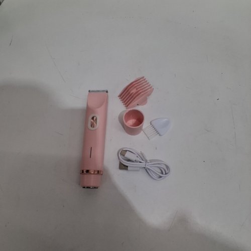 WOMEN'S ELECTRIC DUAL HEADED SHAVER BIKINI TRIMMER - 2-IN-1, USB RECHARGEABLE - PINK (MODEL: ZB-0236L) image 3