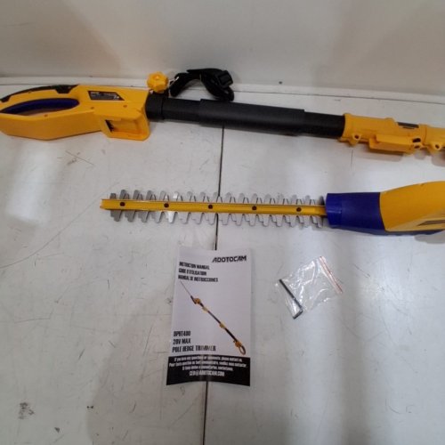 ADOTOCAM CORDLESS POLE HEDGE TRIMMER *TOOL ONLY* - 16" - 20 V - 8FT REACH - YELLOW (MODEL: DPHT400) image 3