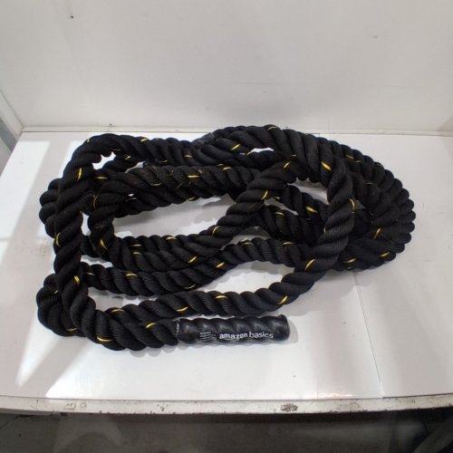 AMAZON BASICS BATTLE EXERCISE TRAINING ROPE - 2" X 30FT - BLACK AND YELLOW (MODEL: B072Z5N674) image 2