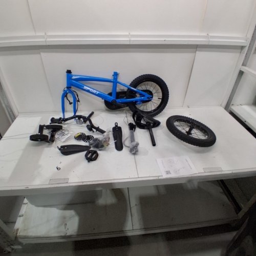 NAIPO KID'S 2-IN-1 BIKE WITH DETACHABLE TRAINING WHEELS - AGES 3 TO 6 - 14" - BLUE (MODEL: KB-WY014) image 2