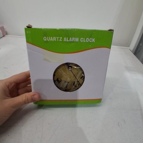 RETRO ANALOG QUARTZ ALARM CLOCK - 5" - ROMAN BLACK image 4