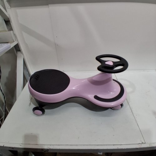 JOYANO SWING CAR WITH LED LIGHT-UP WHEELS - 110LB CAPACITY (3+YEARS) - PINK/BLACK (MODEL#: LB1802) image 2