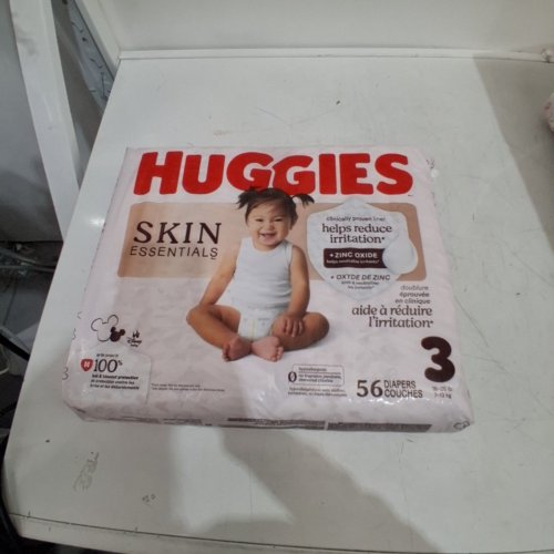 56PK HUGGIES SKIN ESSENTIALS DIAPERS - SIZE 3 - 16-28 LBS image 2