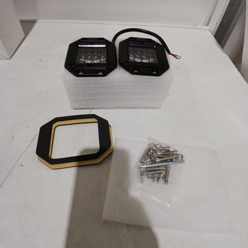 2PK NILIGHT 42W FLUSH MOUNT LED POD LIGHT, SPOT/FLOOD COMBO, BACKUP LIGHT, OFFROAD - BLACK (MODEL: 14024C-B) image 2