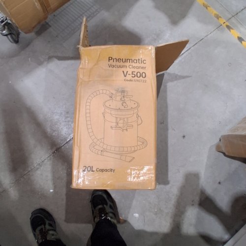 PNEUMATIC VACUUM CLEANER - 20 L - WHITE / BLUE (MODEL: V-500) image 2