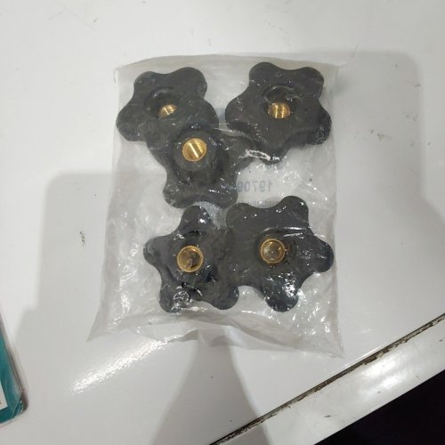 5PK BIG HORN 5 STAR THRU KNOBS - 3/8" - 16 THREAD - BLACK (ITEM: 19709B-5PK) image 3