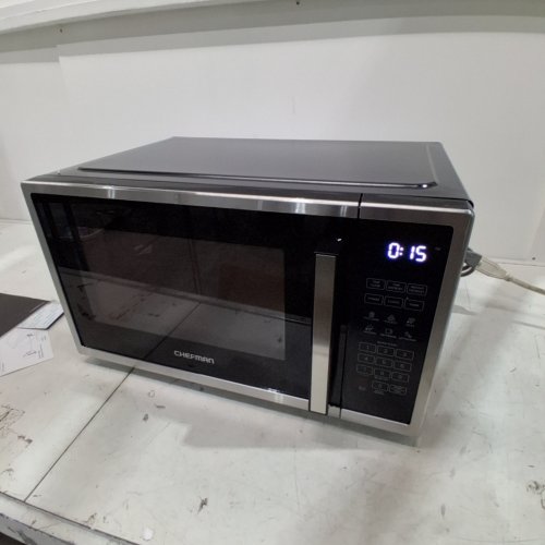 CHEFMAN COUNTERTOP MICROWAVE OVEN - 31 L (1.1 CU. FT) - SILVER / BLACK (MODEL: RJ55-11-V2-CA) image 4
