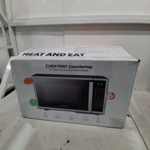 CHEFMAN COUNTERTOP MICROWAVE OVEN - 31 L (1.1 CU. FT) - SILVER / BLACK (MODEL: RJ55-11-V2-CA) image 11