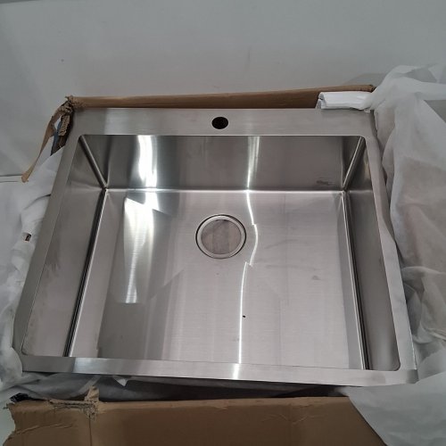 STAINLESS STEEL SATIN FINISH KITCHEN SINK - 25" X 22" X 8" (MODEL: SF25S) image 2