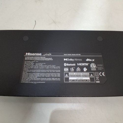 4PC HISENSE 5.1.4CHANNEL SURROUND SOUND SOUNDBAR WITH WIRELESS REAR SPEAKERS AND SUBWOOFER - BLACK (MODEL: AX5140Q) image 13
