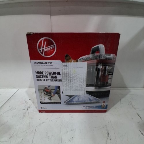 HOOVER CLEANSLATE PET PORTABLE CARPET AND UPHOLSTERY CLEANER/STAIN REMOVER - CLEAR/RED - (MODEL:FH14000) image 5