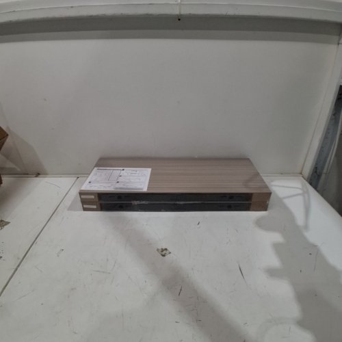 2PK FUN MEMORIES RUSTIC WOODEN WALL FLOATING SHELVES -24" X 9" X 1.6"- GREY image 2