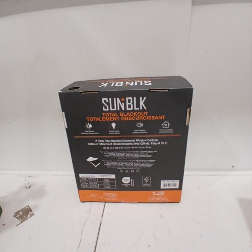 (2 PANEL) SUN+BLK TOTAL BLACKOUT CURTAINS WITH GROMMETS - 52" X 90" - LIGHT GREY (MODEL: 6695105) image 3