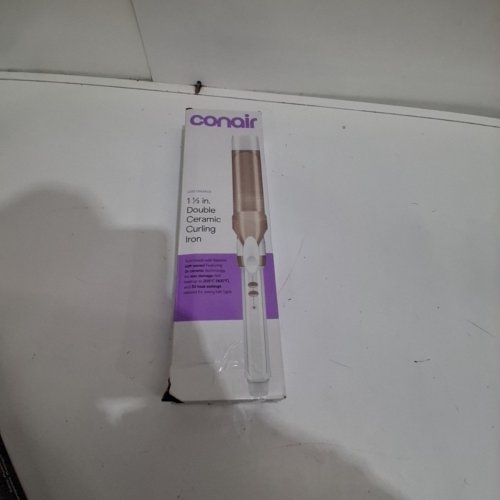 CONAIR DOUBLE CERAMIC CURLING IRON - 1 1/2" - WHITE / ROSE GOLD image 5