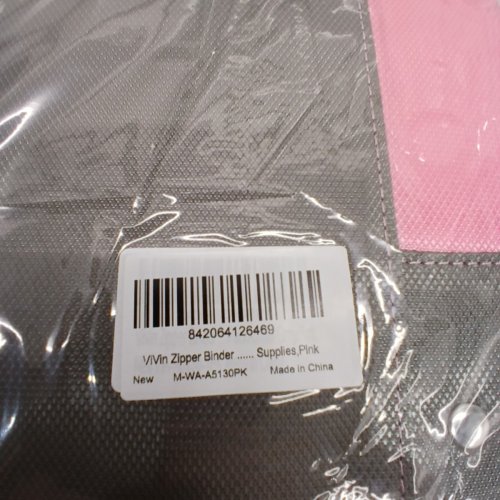 VIVIN ZIPPER BINDER - 2 INCH O-RING, 450 SHEET CAPACITY, 5-TAB EXPANDING POCKETS AND MULTIPLE ZIP POCKETS - PINK AND GREY (MODEL: M-WA-A5130PK) image 3