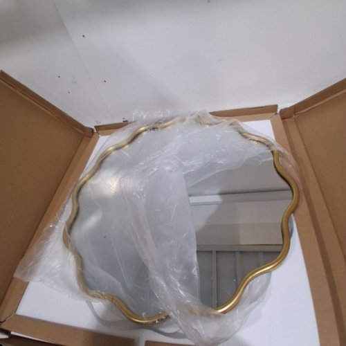 PROHOMEWARE ROUND WAVY MODERN BATHROOM VANITY MIRROR - 24" - GOLD (MODEL: QG020) image 3