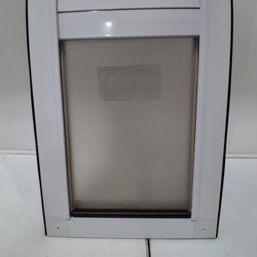 HAKUNA PETS PATIO PET DOOR SCREEN INSERT PANEL FOR SLIDING DOORS - 57" - 84" - WHITE (MODEL:1092) image 4