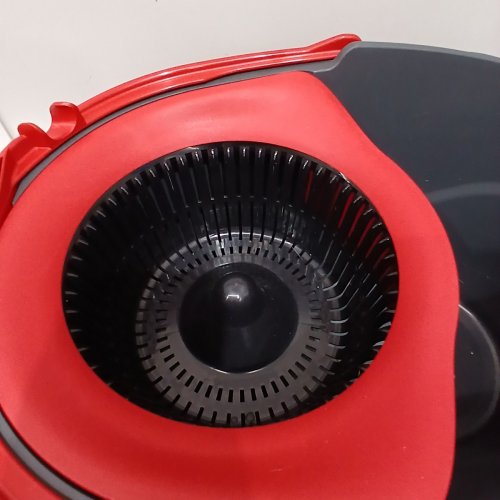 VILEDA EASYWRING SPIN MOP & BUCKET SYSTEM - TELESCOPIC MOP HANDLE - BLACK/RED image 4