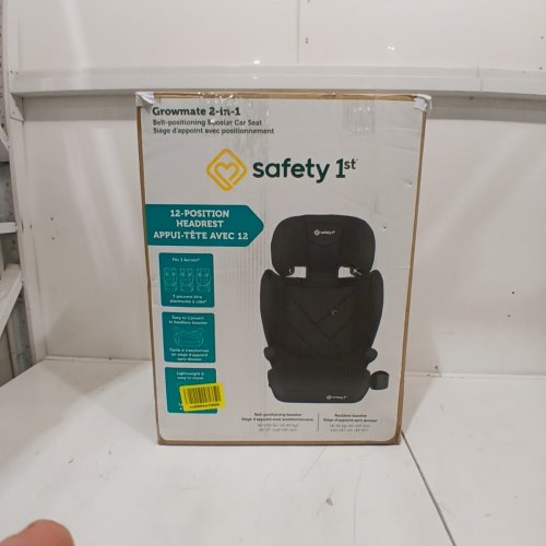 SAFETY 1ST GROWMATE 2-IN-1 BELT-POSITIONING BOOSTER CAR SEAT - 40–100LBS - HEXAGON HORIZON BLACK (MODEL: 22267CHHR) image 5