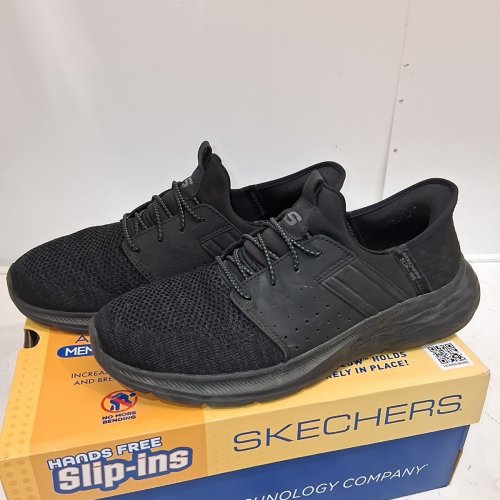 MEN'S SKECHERS GARNER NEWICK HANDS FREE SLIP ON SHOES - 10 - BROWN image 3