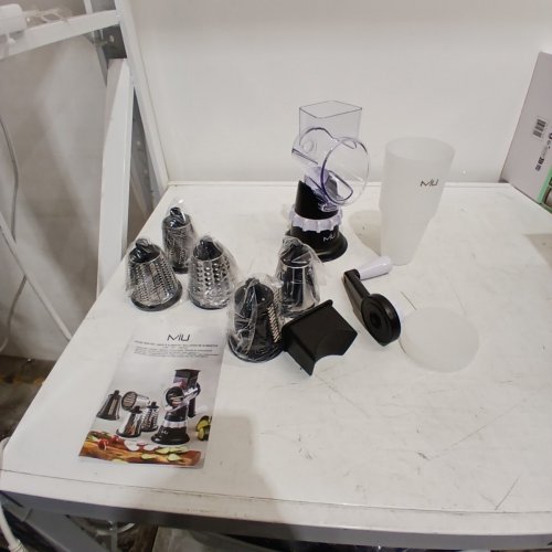 MIU ROTARY FOOD GRATER WITH ATTACHMENTS - BLACK/SILVER (MODEL : 1796155) image 2