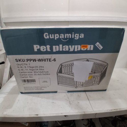 GUPAMIGA 6-PANEL PET PLAYPEN FOR SMALL PETS - 24" X 31.5" (EACH) - WHITE (MODEL: PPW-WHITE-6) image 6