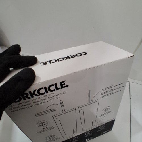 2PK CORKCICLE COLD CUP TUMBLERS - 24OZ - WHITE/RAINBOW (MODEL: 1977476) image 3
